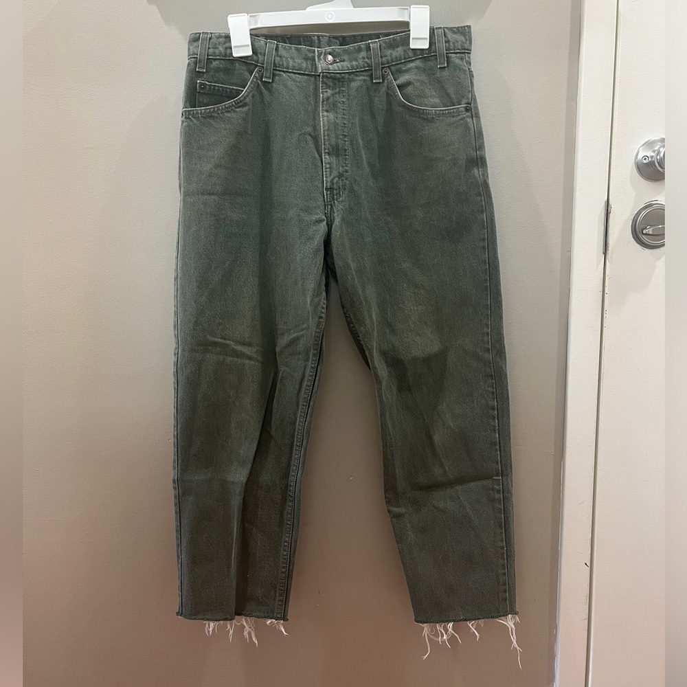Green Levi straight leg jeans